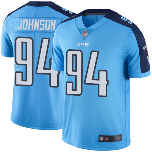 Tennessee Titans Limited Light Blue Men Austin Johnson Jersey NFL Football #94 Rush Vapor Untouchable->tennessee titans->NFL Jersey